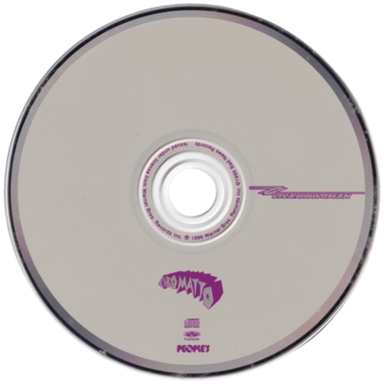 Gray CD with purple details of the band Cibo Matto